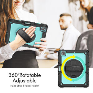 Pour <span class=keywords><strong>iPad</strong></span> <span class=keywords><strong>Pro</strong></span> <span class=keywords><strong>12</strong></span>.<span class=keywords><strong>9</strong></span> <span class=keywords><strong>pouces</strong></span> 2018/<span class=keywords><strong>2020</strong></span>/2021/2022 étui pour tablette béquille rotative ergonomique main/bandoulière protecteur d'écran - Product Image 6