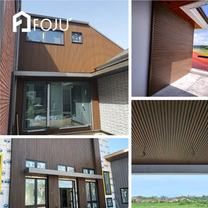 تصميم جديد بنمط خشبي أسود مقاوم للماء لكسوة الجدران الخارجية التجارية، زخرفة خارجية للمنازل، ألواح خارجية من مركب الخشب والبلاستيك - Product Image 5