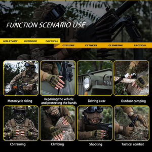 تنوعا الصيف صالة الألعاب الرياضية في الهواء الطلق والعتاد نصف الاصبع قفازات تكتيكية لينة المطاط مفصل وسادة صدمات النخيل الحشو قفازات الصيد - Product Image 5