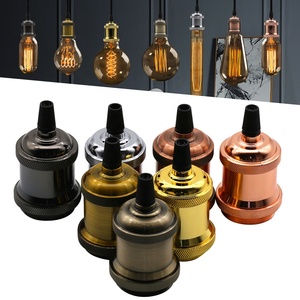 Modern Aluminum Lamp Holder Pendant <strong>Lights</strong> E27 Lamp <strong>Socket</strong> 110V 220V Vintage Bulb Decor Hanging Lamp - Product Image 3