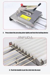 Machine manuelle à brochette de viande en acier inoxydable Machine à chaîne de viande Satay de mouton - Product Image 4
