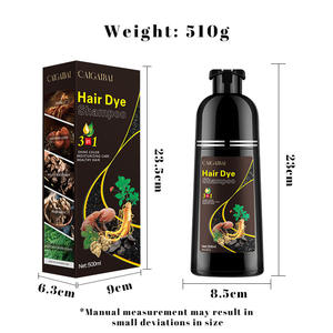 Venta al por mayor un tinte para el cabello de planta negro para cubrir el cabello blanco y la crema de tinte para el cabello será negro tan pronto como se lave - Product Image 5