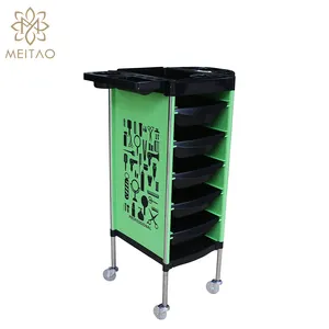 New plastic removable trolleys salon and hairdressing cart 5 drawers storage for barbers