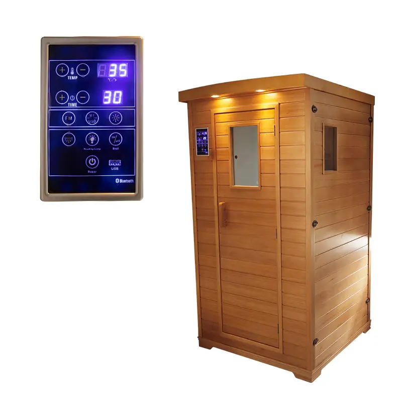 Uzak kızılötesi Sauna kubbe ile Guangyang Saunaking 1 kişi kızılötesi Sauna ahşap oda