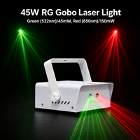 Projecteur laser Gobo 2 yeux RG 45W IP20 avec contrôle DMX512 pour éclairage de scène, clubs, bars et spectacles