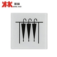 Plaque de porte en acrylique personnalisée de haute qualité, moderne, pour extérieur, bureau, avec fonction mobile, vente chaude