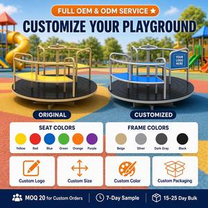 Manège d'extérieur commercial pour enfants, carrousel rotatif, équipement de terrain de jeux, personnalisable OEM - Product Image 3