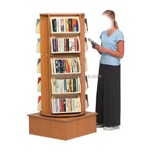 <span class=keywords><strong>Présentoir</strong></span> de <span class=keywords><strong>livre</strong></span> rotatif en bois sur pied de <span class=keywords><strong>bibliothèque</strong></span> de magasin de détail personnalisé - Product Image 6