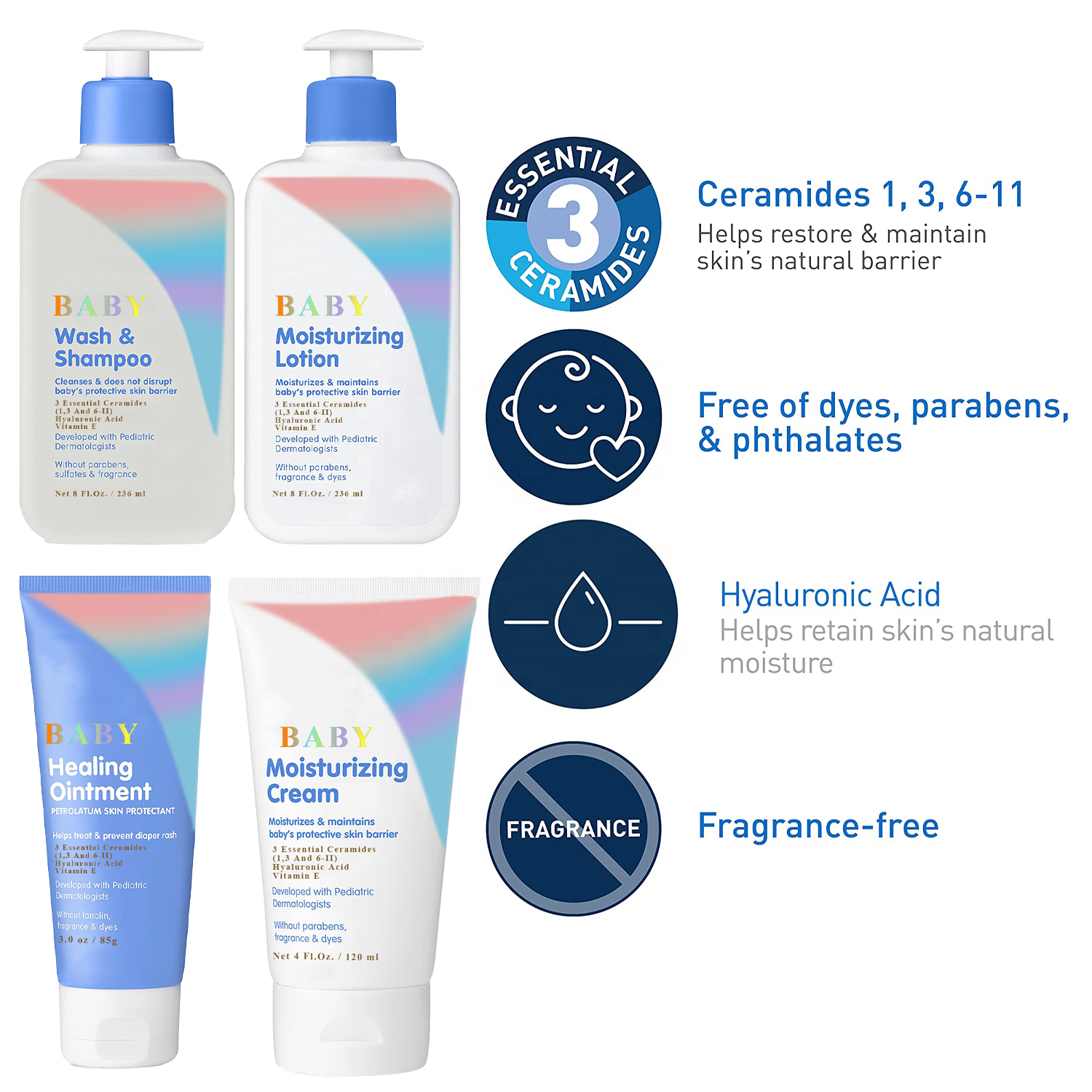 Vegan Baby Lotion with Hyaluronic Acid Vitamin E