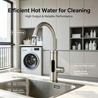 Robinet Chauffe-Eau Électrique Instantané pour Salle de Bain, Chauffe-Eau Électrique, Robinet d'Eau Chaude à Chauffage Rapide pour Cuisine Domestique