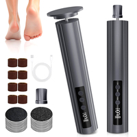 Lime à pieds électrique en alliage d'aluminium, 800 tr/min, couple de 4,5 kg, rechargeable, pour éliminer les peaux mortes et les callosités
