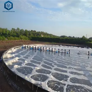 GRI GM13 मानक 0.5mm 0.75mm 1mm चिंराट तालाब काले हरे, नीले सफेद एचडीपीई Geomembrane मछली की खेती