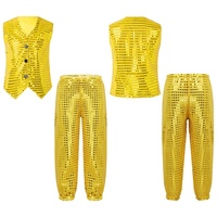 100-140 unisexe enfants formation Dancewear ensemble garçons filles Jazz scène danse vêtements Performance porter enfants Sequin danse Costumes