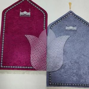 Gebedsmat voor koppels, liefdesgebedsmatten set, islamitisch huwelijksgeschenk, Valentijnsdag, Nikkah cadeau, Muni blend stof - Product Image 2