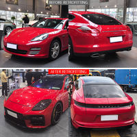 Kit carrosserie : Nouvelle lèvre de pare-chocs avant avec emplacements pour feux antibrouillard et pare-chocs arrière pour Panamera 2009-2016 970, amélioration et modification pour 976 GTS/SD.