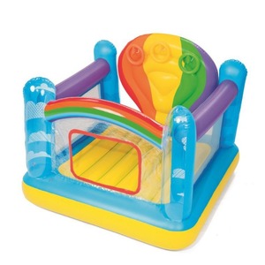 Trampolín Inflable Infantil para Interiores, Casa de Juegos de 220x90 cm, PVC Reforzado, Arcoíris, para Uso Doméstico - Product Image 4