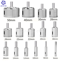 Forets à noyau de diamant galvanisés Carottage Foret Scie cloche pour marbre verre carreaux de céramique porcelaine 5mm à 120mm