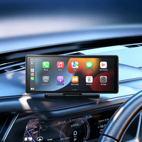 Caméra de rétroviseur 4K+1080P CarPlay Android Auto avec double objectif, écran tactile, moniteur de stationnement, DVR de voiture, caméra embarquée AI Carlover