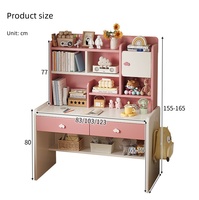 Offre Spéciale : Ensemble Bureau Informatique en Bois Réglable pour Chambre d'Enfant, Combinaison Bibliothèque et Chaise pour Étudiants