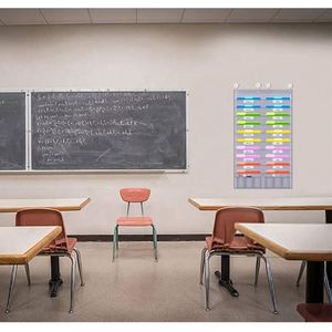 Organizador de Archivos Colgante de Pared con Bolsillos de Tela Resistente, de un Solo Nivel, para Aula, Escuela, Oficina y Hogar - Product Image 6