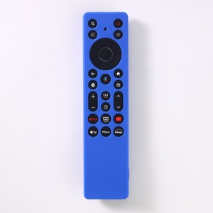 Màu xanh màu điều khiển từ xa trang trí Bìa trường hợp Dirt-poof giá rẻ điện thoại di động <span class=keywords><strong>TV</strong></span> Mini Bàn phím từ xa bảo vệ tay áo cho TCL - Product Image 1