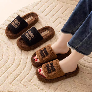 Diseño Coral Fleece Home Warm Women para zapatillas Características térmicas antideslizantes suaves para invierno Primavera Otoño - Product Image 1