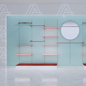 Cửa hàng bán lẻ giày thể thao thương hiệu Cửa hàng đồ đạc nhiều lớp kệ trưng bày Giày Treo Tường kệ trưng bày với đèn LED - Product Image 6