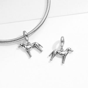 Stylish and <b>cute</b> puppy charm in S925 sterling silver suitable for DIY <b>bracelets</b> and pendants for women - Product Image 5