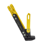 YOUME Support de pied de moto en métal CNC réglable à 8 couleurs Support latéral durable Support résistant aux coups de pied Systèmes de carrosserie de motos