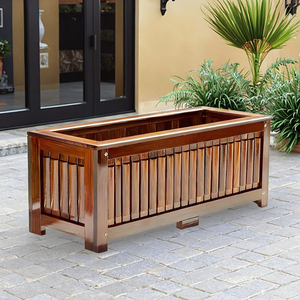 <span class=keywords><strong>Bois</strong></span> massif épaissi <span class=keywords><strong>rectangulaire</strong></span> extérieur spécial balcon boîte à fleurs anticorrosion boîte de plantation Pot de fleur Pots de fleurs jardinières - Product Image 3