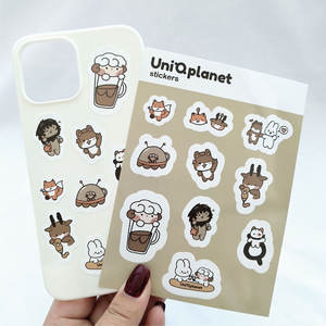 Özel logo karikatür çıkartmalar hediyeler için baskılı kendinden yapışkanlı vinil sevimli öpücük kesim Sticker levhalar - Product Image 4