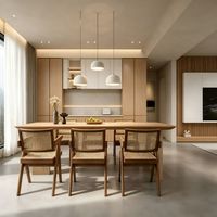 Mueble de Comedor de Lujo, Independiente, de Gran Capacidad, Ecológico y Personalizado, con Puertas de Vidrio y Madera Sólida de Nogal para Restaurante
