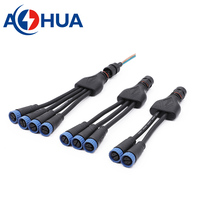 Connecteur d'alimentation étanche de type Y AOHUA 1 entrée 3 sorties, câble répartiteur pour driver LED, personnalisé