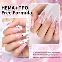 BOZLIN HEMA Free Slimmering Nude Solid Hard Gel Nouvelle Arrivée 5 en 1 Nail Gel Builder TPO Free Aurora Gel Builder Nail Extension