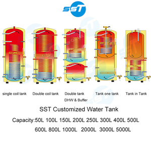 Calefacción por suelo radiante <span class=keywords><strong>Termo</strong></span> Tanque de almacenamiento de agua caliente inoxidable para bomba de calor calentada eléctricamente - Product Image 2
