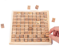 Jouets éducatifs Kds 1-9 fois Tables Jeu de société Calculer la formation Jouet de mathématiques en bois avec plateau