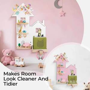 ชั้นวางของติดผนังไม้ 7 ชั้น สำหรับจัดเก็บของเล่น ตกแต่งบ้าน - Product Image 2
