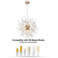 Lustre Pendentif Nordique à Hauteur Réglable Effet Feu d'Artifice, Suspension Moderne Pissenlit pour Salon et Maison