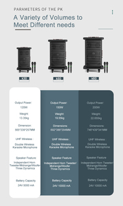 ZW-K60 200W Trolley Speaker BT5.0 Hifi 10000 MAh Battery with Wireless <strong>Mic</strong> Speakers Support Music Instrument <strong>Input</strong> Audio <strong>Input</strong> - Product Image 6