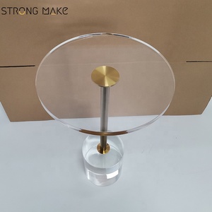 <span class=keywords><strong>Plexiglass</strong></span> cuối vòng nhỏ trong suốt Acrylic bên Bảng đồ nội thất phòng khách sang trọng Acrylic Bàn cà phê - Product Image 5