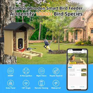 5MP HD tre/gỗ thông minh chim trung chuyển ai 10K + loài công nhận năng lượng mặt trời & pin chống sóc cảnh báo 24/7 ghi âm dễ dàng cài đặt - Product Image 2