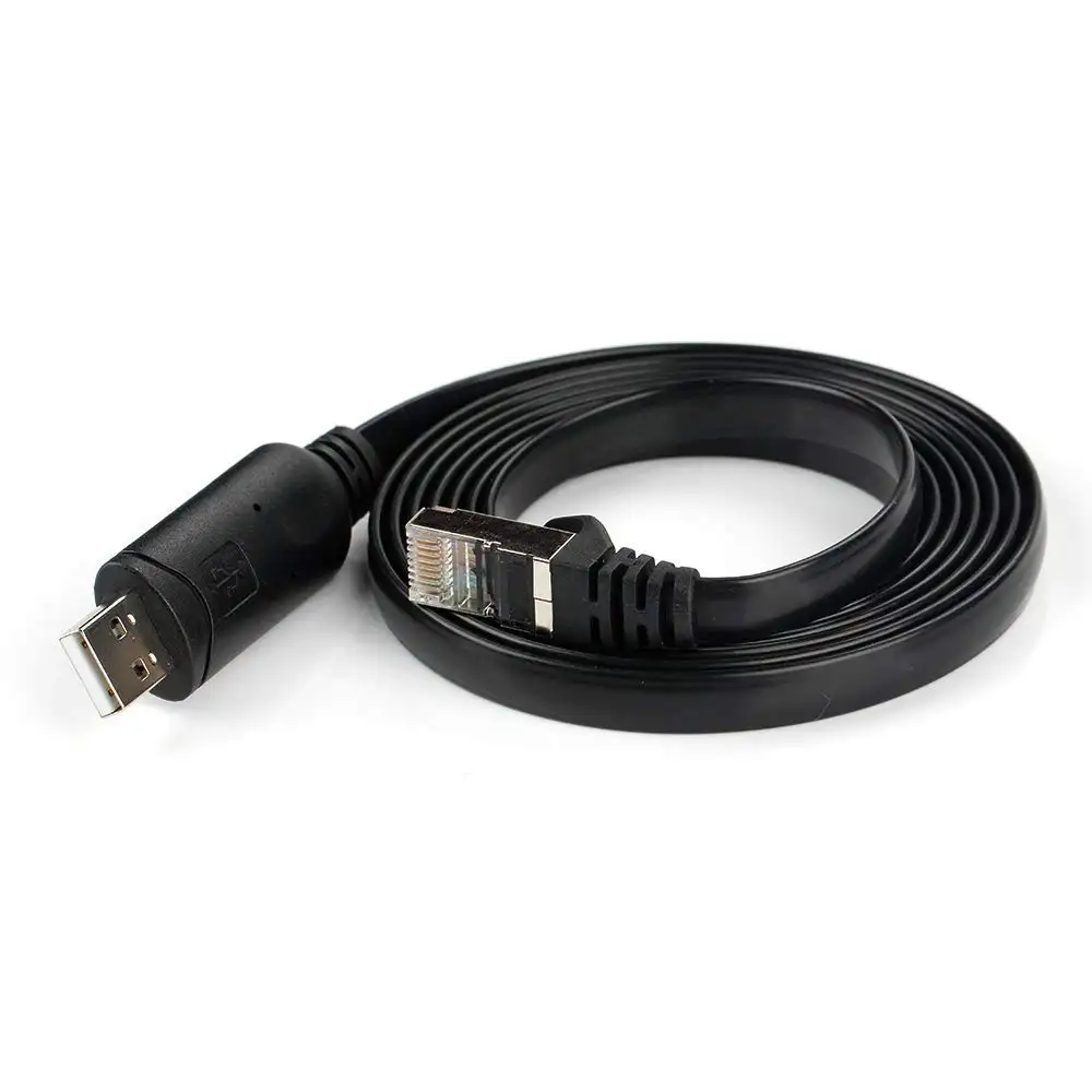 USB Console Cable FT232R FTDI PL2303 USB to RJ45 Serial Adapter Compatible with Router/Switch of Cis-co Black