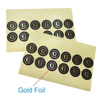 Autocollant de logo personnalisé imprimé en plastique imperméable synthétique papier adhésif vinyle PVC cercle rond autocollant de logo de marque