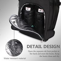 Sac à dos de voyage imperméable pour équipement de snowboard, casque de ski, lunettes, gants, accessoires, sac de rangement pour chaussures de ski