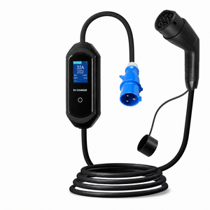สถานีชาร์จรถยนต์ไฟฟ้าแบบพกพา OEM Type 2 to CEE 7 กิโลวัตต์ ชนิด Type2 AC พร้อมสายเคเบิลยาว 5 เมตร มาตรฐาน IP65 สำหรับรถยนต์ไฟฟ้า ผลิตโดยผู้ผลิตอุปกรณ์ชาร์จรถยนต์ - Product Image 1