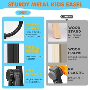 Bảng viết từ tính có giá đỡ cho trẻ em, bảng trắng hai mặt, bảng viết khô xóa được - Product Image 5