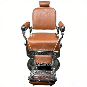 Chaise de barbier professionnelle robuste en cuir synthétique, durable, inclinable hydrauliquement, avec repose-pieds double usage, écologique, XINMAN - Product Image 5