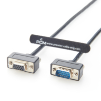 Kabel SVGA VGA terisolasi PVC konduktor tembaga Ultra ramping dudukan Panel untuk peralatan listrik 1m