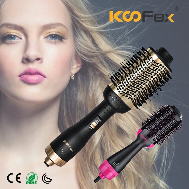One Step Hair Dryer Volumizer Hot Air Brush 3 In1 Styling Brush Styler Negative Ion Hair Straightener Curler Brush