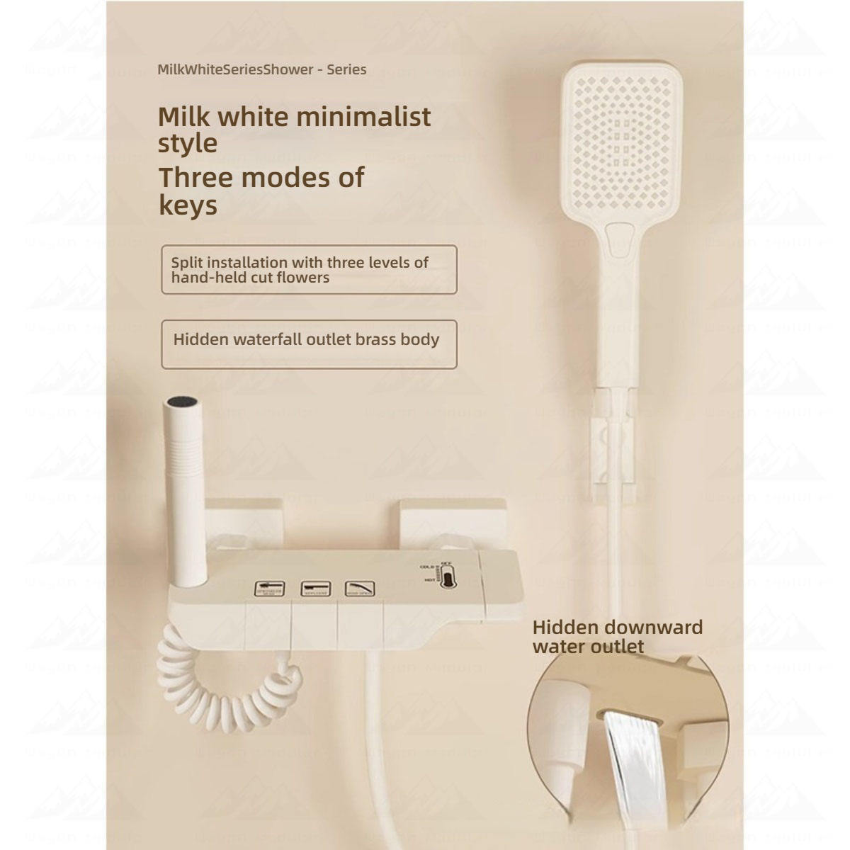 White third gear, cold or hot, simple style